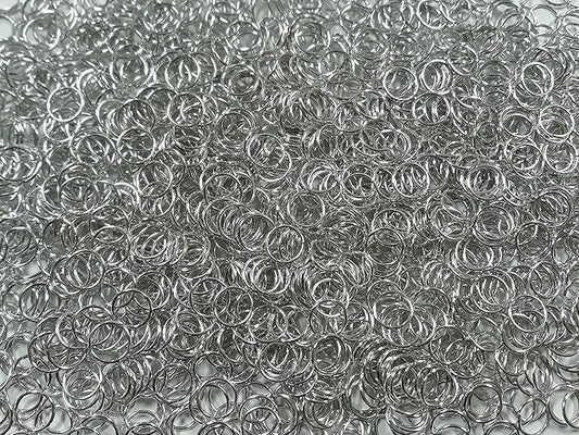 1 Pound Bright Aluminum Chainmail Jump Rings 18G 3/8" ID (4200+ Rings)