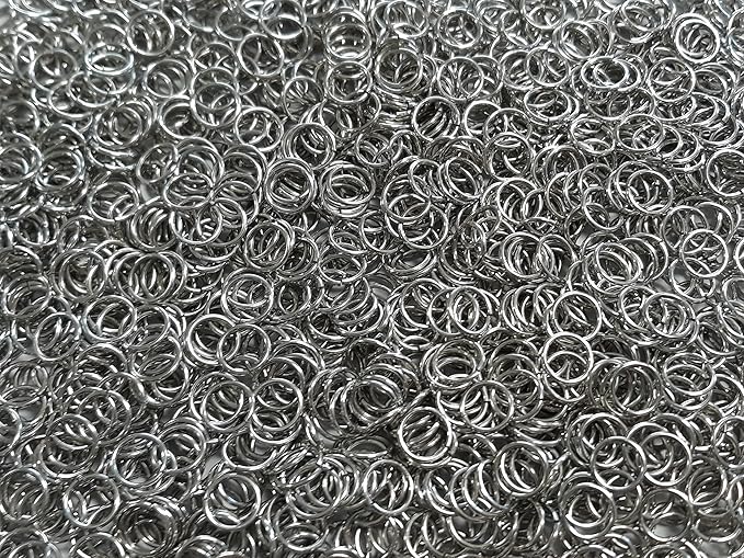 1 Pound Bright Aluminum Chainmail Jump Rings 18G 5/16" ID (5200+ Rings)